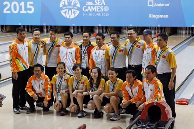 Hôm nay đội tuyển bowling Việt Nam cũng thi đấu. Ảnh: SEAGames 2015.