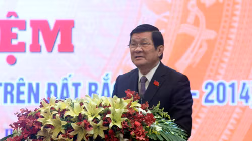 Chủ tịch nước Trương Tấn Sang phát biểu tại Lễ kỷ niệm.