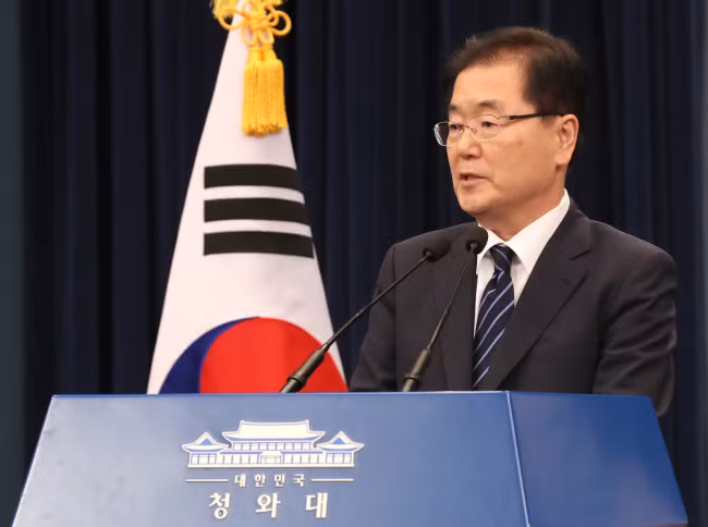Ông Chung Eui-yong là nhân vật đóng vai trò quan trọng trong đối thoại liên Triều. Ảnh: Yonhap.