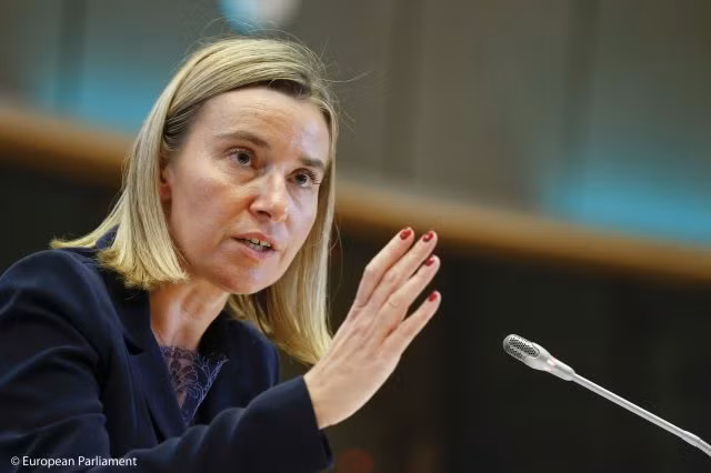 Bà Federica Mogherini kêu gọi các nước tái triển khai tàu chiến trên Địa Trung Hải trong bối cảnh căng thẳng tại Libya leo thang. Ảnh: EP.