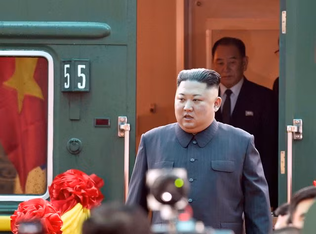 Chủ tịch Kim Jong-un tới Việt Nam vào sáng 26-2. Ảnh: Reuters.