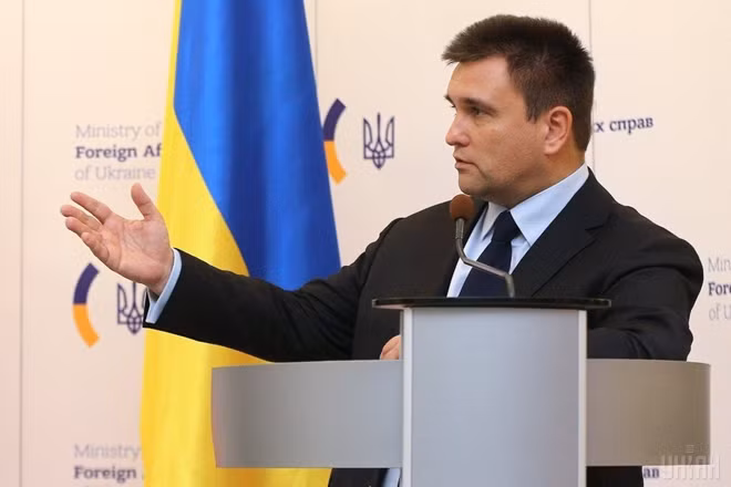 Ngoại trưởng Ukraine Pavlo Klimkin. Ảnh: Unian.