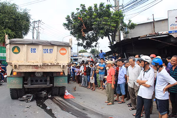 Hiện trường vụ tai nạn.