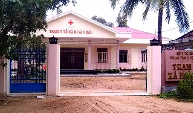 Trạm y tế xã Hoài Châu - nơi bé P.N.B.T được tiêm vắc xin ComBE Five