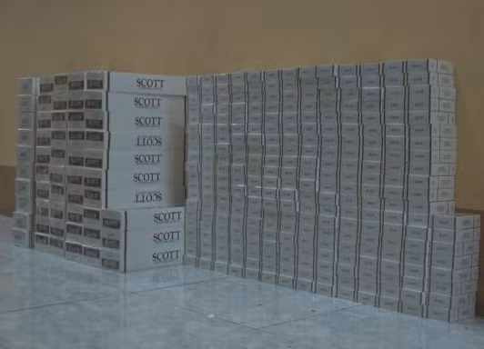 Tang vật trong một vụ bắt giữ thuốc lá lậu.