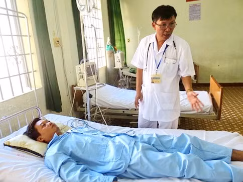 Bệnh nhân Đinh Văn Soái tại Bệnh viện Quân y 87. Bệnh nhân Đinh Văn Soái tại Bệnh viện Quân y 87.