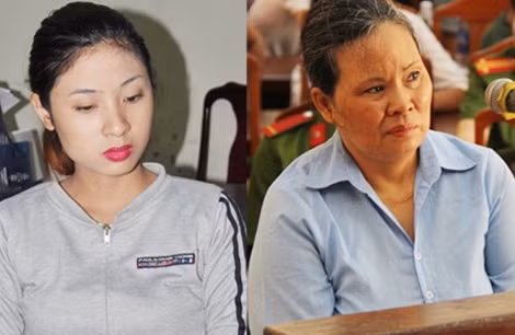 Kiều nữ Võ Thị Hoàng Quý và bà trùm Hoàng Thị Sáu - con gái và vợ của Võ Văn Lâm vừa thụ án tù về tội mua bán trái phép chất ma túy.