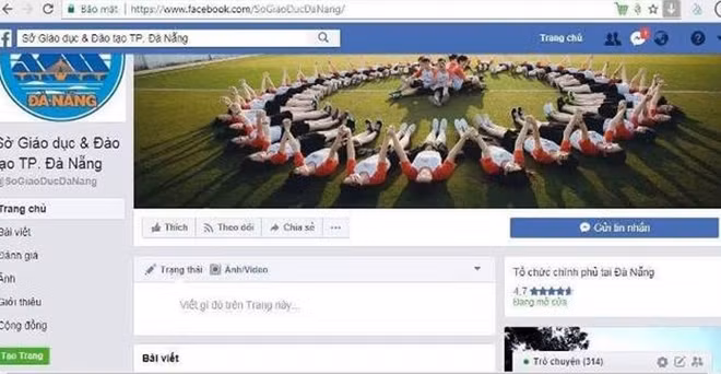 Trang facebook giả mạo Sở GD&ĐT Đà Nẵng