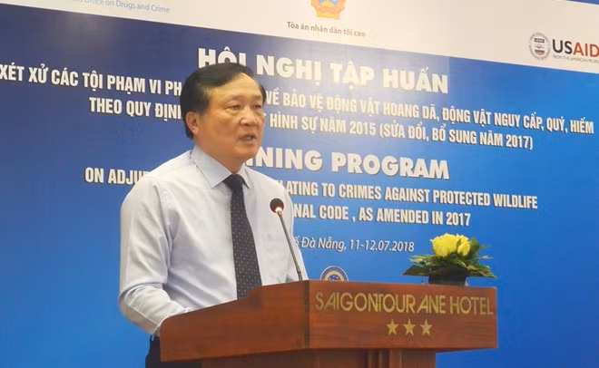 Ông Nguyễn Hoà Bình phát biểu tại Hội nghị.