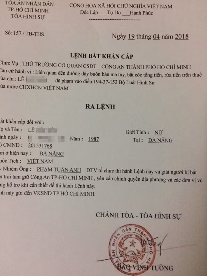 “Quyết định truy nã” giả mạo đối tượng dùng để hù dọa nạn nhân