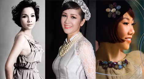 Mỹ Linh, Hồng Nhung và Hà Trần.