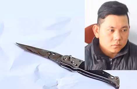 Trương Minh Hùng – nghi can trực tiếp cầm dao bấm sát hại anh Lê Thanh Vũ. Ảnh : Kh.Nguyễn.