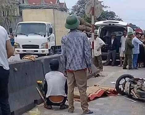 Hiện trường vụ tai nạn.