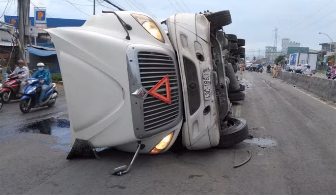 Hiện trường vụ tai nạn.