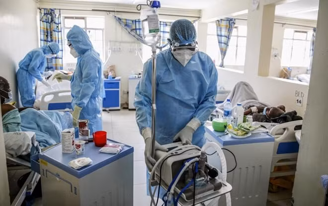 Một bệnh viện điều trị COVID-19 tại Nairobi, Kenya. Ảnh AP.