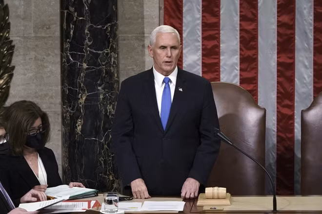 Phó Tổng thống Mỹ Mike Pence. Ảnh AP.