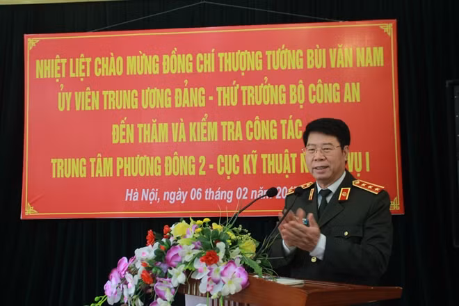 Thứ trưởng Bùi Văn Nam, phát biểu tại buổi kiểm tra công tác