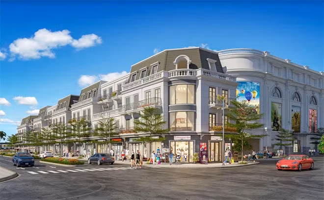 Các căn nhà phố thương mại Vincom Shophouse Dĩ An sở hữu phong cách kiến trúc Tân cổ điển sang trọng, được thiết kế 4 tầng với tổng diện tích sàn xây dựng từ 259,57 – 351,37m².