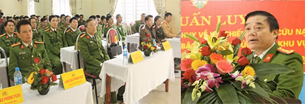 Đại tá Trần Trung Thành, Phó Cục trưởng Cục Cảnh sát PCCC và CNCH dự và chỉ đạo lớp khai giảng.