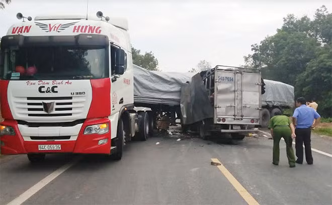 Hiện trường vụ tai nạn.