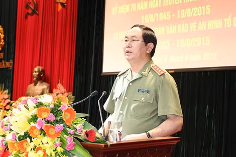Bộ trưởng Trần Đại Quang phát biểu tại buổi gặp mặt.