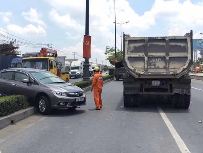 Hiện trường vụ TNGT.