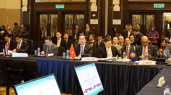 Bộ trưởng Trần Đại Quang tại Hội nghị cấp Bộ trưởng các nước ASEAN +3 về phòng, chống tội phạm xuyên quốc gia lần thứ 7. (9-2015).