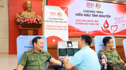 Trường Đại học ANND vượt chỉ tiêu hiến máu tình nguyện năm 2026