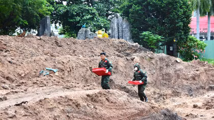 Đã phát hiện 553 bộ hài cốt liệt sĩ tại Công viên Lê Thị Riêng