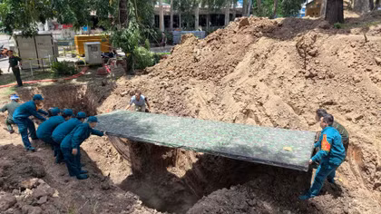 Phát hiện thêm hố chôn tập thể liệt sĩ ở Công viên Lê Thị Riêng