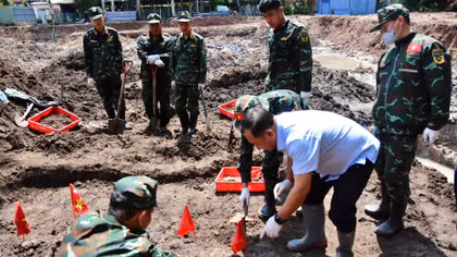 Tiếp tục phát hiện thêm nhiều hài cốt liệt sĩ tại Công viên Lê Thị Riêng