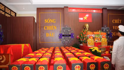 Quy tập thêm 19 bộ hài cốt liệt sĩ tại Công viên Lê Thị Riêng