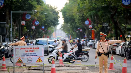 Hà Nội tổ chức phân luồng khu vực nội đô phục vụ thi công