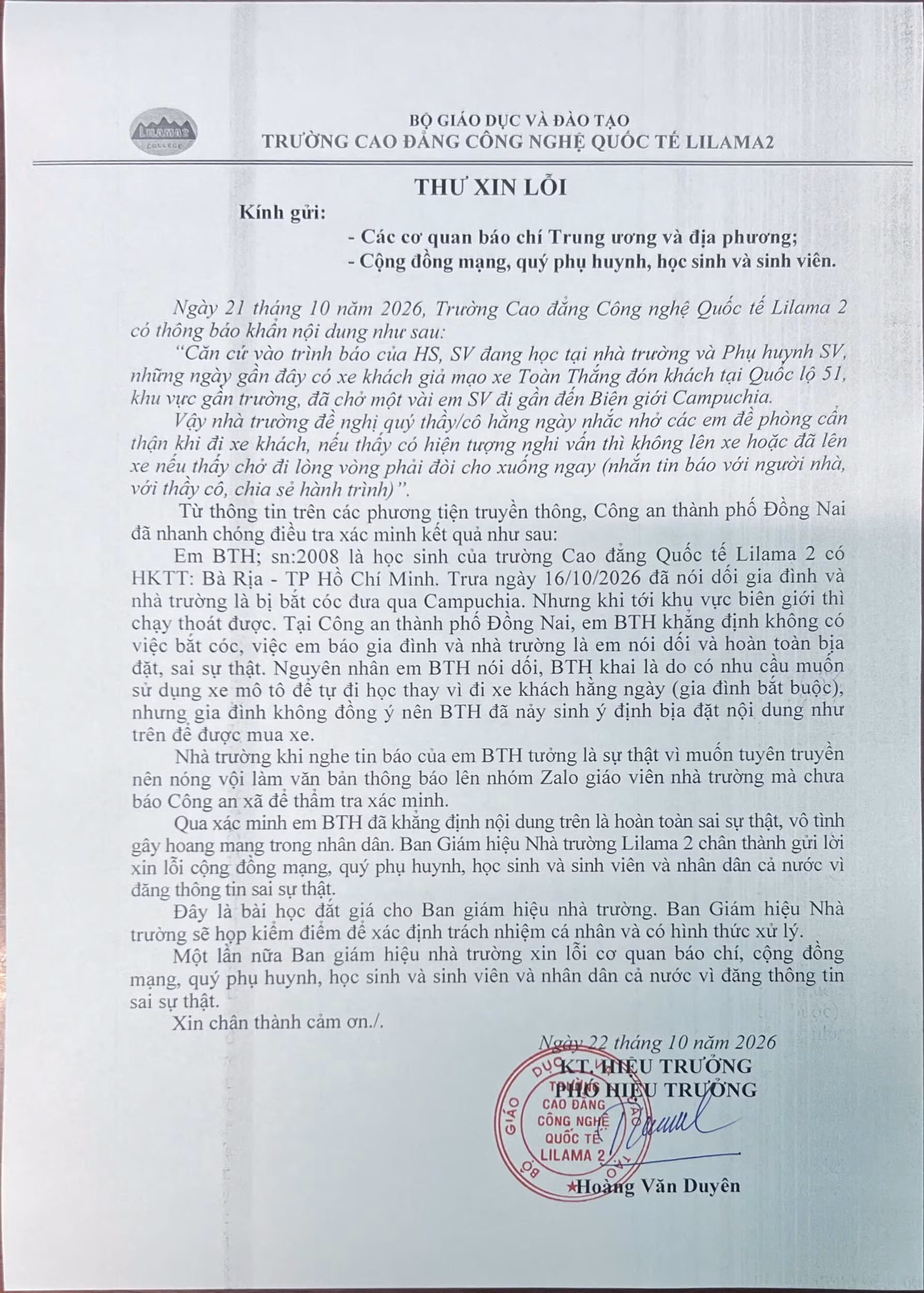 truong-cao-dang-quoc-te-lilama-2-gui-thu-xin-loi.jpg