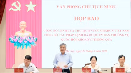 Công bố lệnh của Chủ tịch nước về 2 pháp lệnh