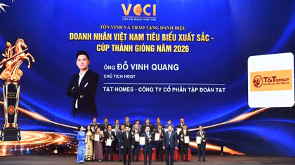 Phó Chủ tịch T&T Group Đỗ Vinh Quang được vinh danh Doanh nhân Việt Nam tiêu biểu - Cúp Thánh Gióng 2026