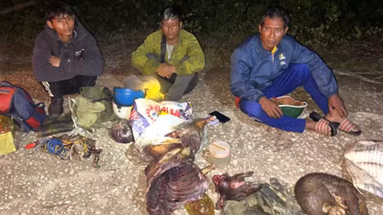 Bắt quả tang 3 đối tượng săn bắt động vật hoang dã 