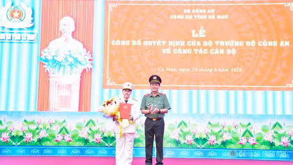 Công an Cà Mau có tân Phó Giám đốc 