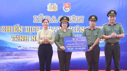 Tuổi trẻ CAND ra quân Chiến dịch tình nguyện hè 2026 tại Cà Mau
