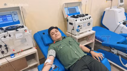 Thượng uý Công an 115 lần hiến máu cứu người