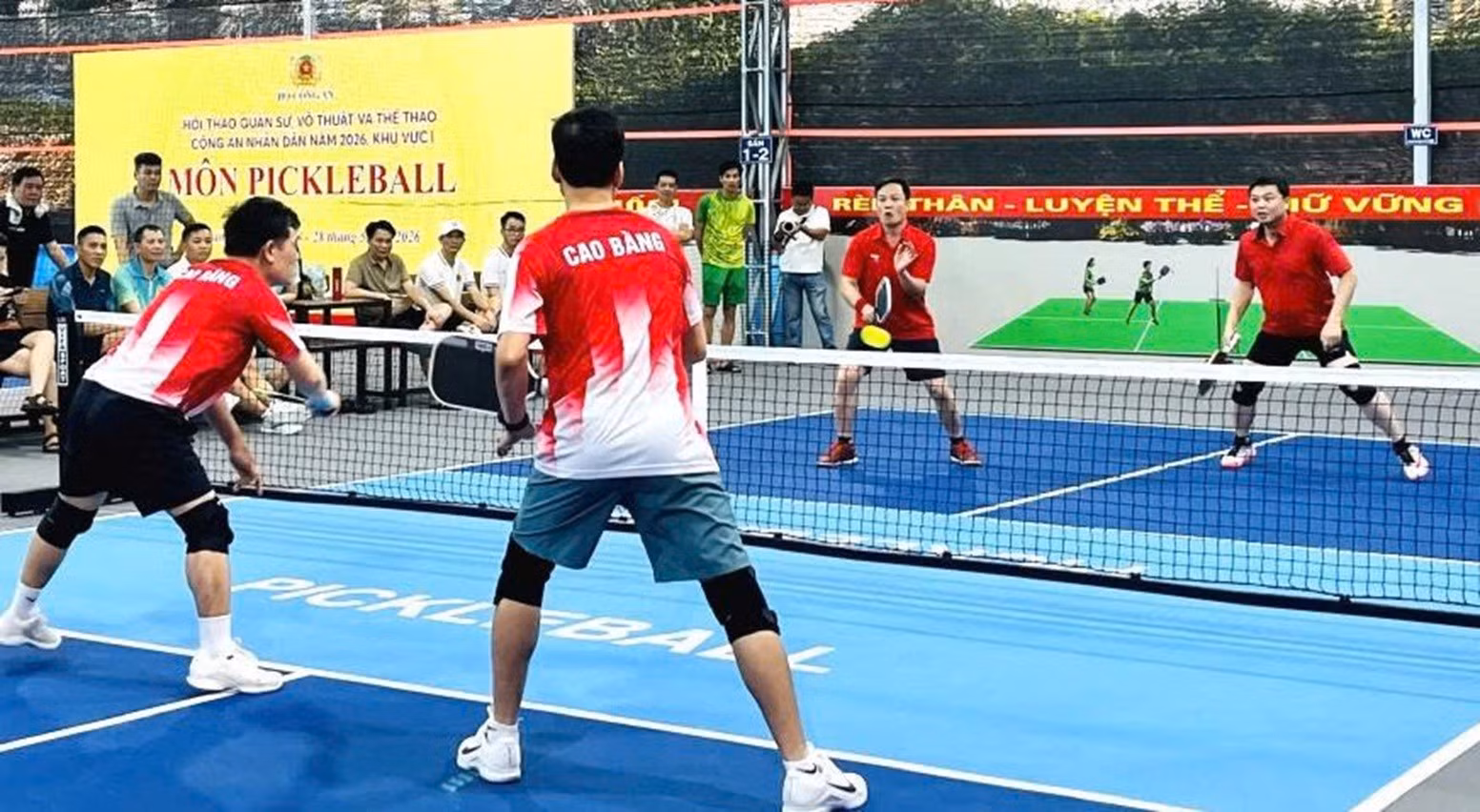 Các vận động viên thi đấu môn Pickleball.
