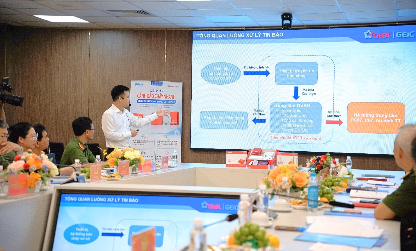 Giải pháp cảnh báo cháy nhanh giúp rút ngắn thời gian xử lý tin cháy (Ảnh: Tổng Công ty GTEL).