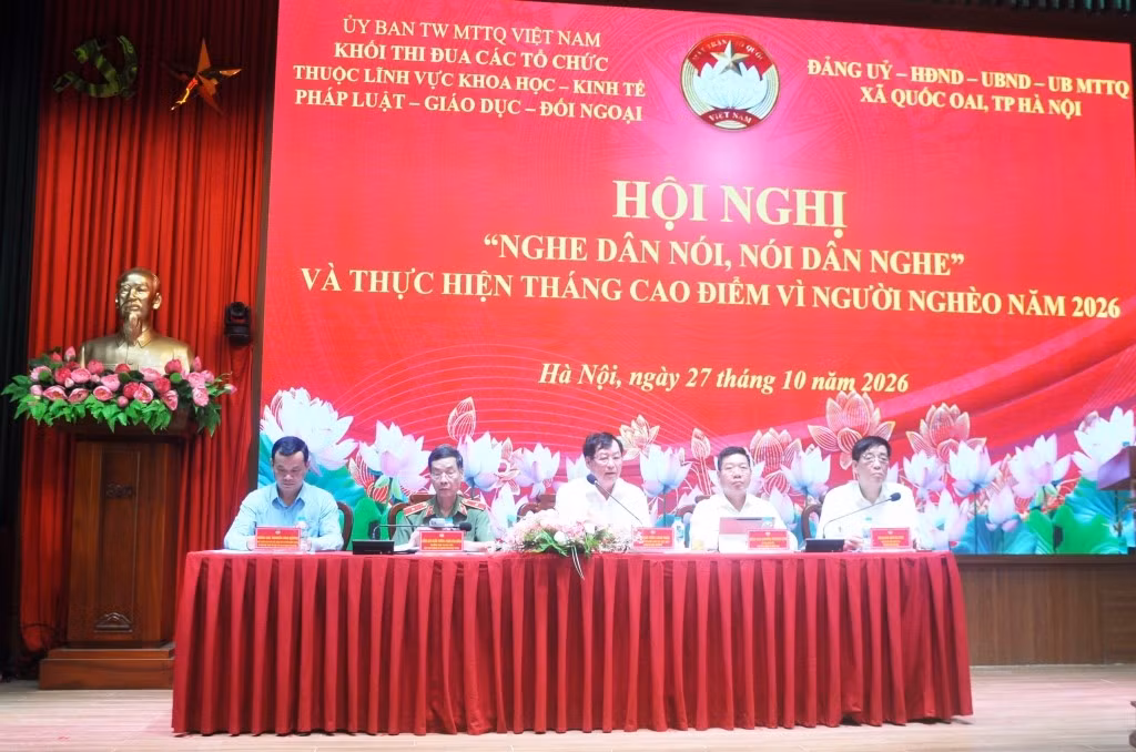 Hội nghị đối thoại, tư vấn trực tiếp với chủ đề “Nghe dân nói, nói dân nghe" diễn ra tại UBND xã Quốc Oai vào sáng ngày 27/10/2026.