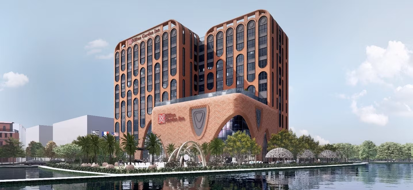 Phối cảnh khách sạn Hilton Garden Inn tại Vĩnh Long.