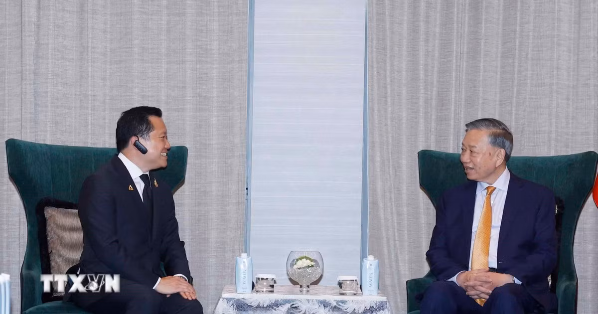 Tổng Bí thư, Chủ tịch nước Tô Lâm tiếp ông Thapana Sirivadhanabhakdi, Chủ tịch điều hành Tập đoàn TCC, Tổng Giám đốc Tập đoàn ThaiBev (Thái Lan).