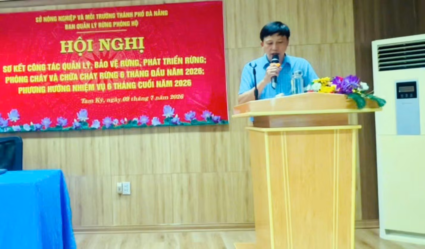 Ông Võ Hùng Nhân, Giám đốc Ban Quản lý rừng phòng hộ Đà Nẵng.