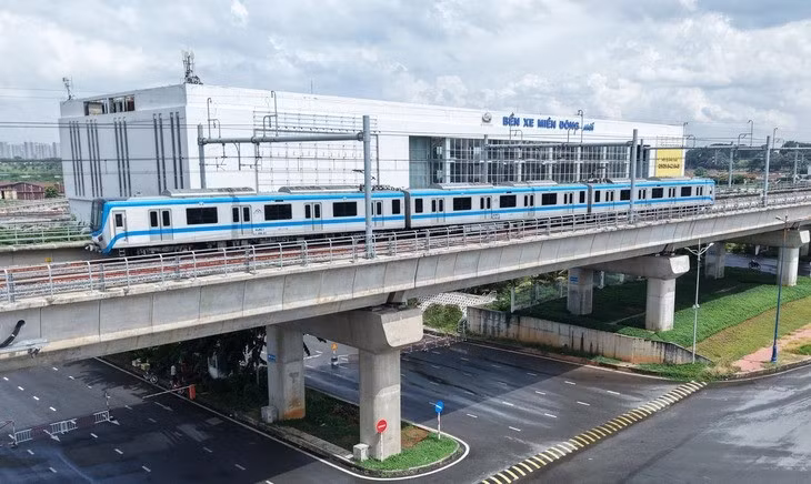 Tuyến metro kéo dài đến Đồng Nai và sân bay Long Thành dự kiến triển khai giai đoạn 2026 - 2030. Ảnh: Báo Tuổi Trẻ