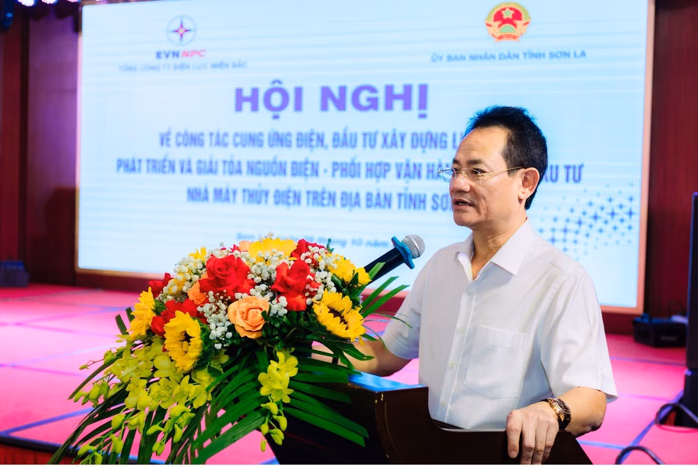 Ông Nguyễn Đức Thiện, Tổng Giám đốc EVNNPC phát biểu tại hội nghị.
