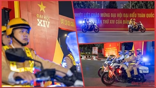 Lực lượng CSGT bảo đảm tuyệt đối an toàn giao thông phục vụ Đại hội XIV của Đảng