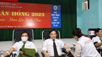 Công an tỉnh Hà Nam hiến tặng 284 đơn vị máu tại Lễ hội Xuân hồng 2023
